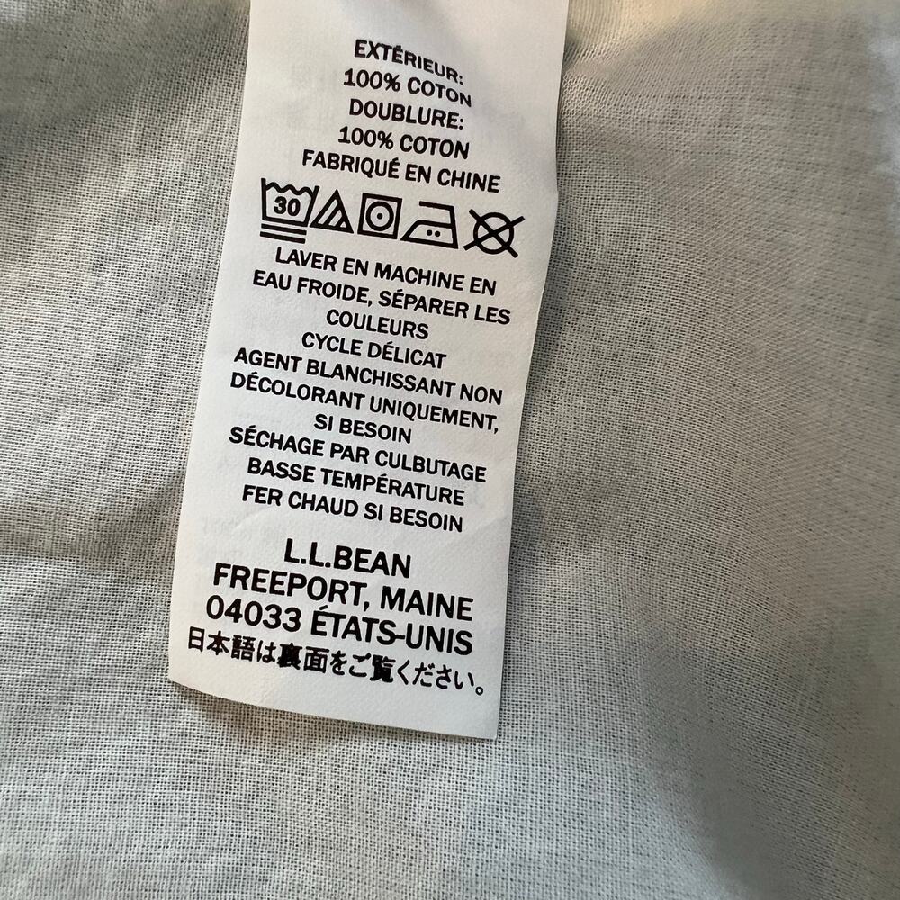 LL Bean Signature A-Line Fit and Flare Chambray Dress 14 Blue All Cotton - Picture 4 of 6